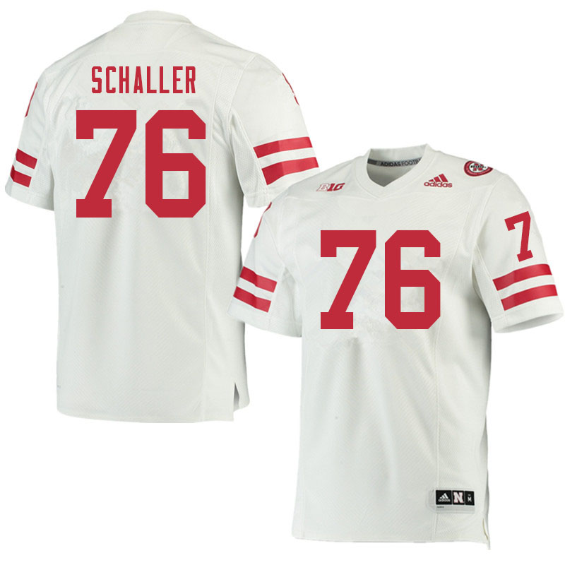 Men #76 Beau Schaller Nebraska Cornhuskers College Football Jerseys Sale-White